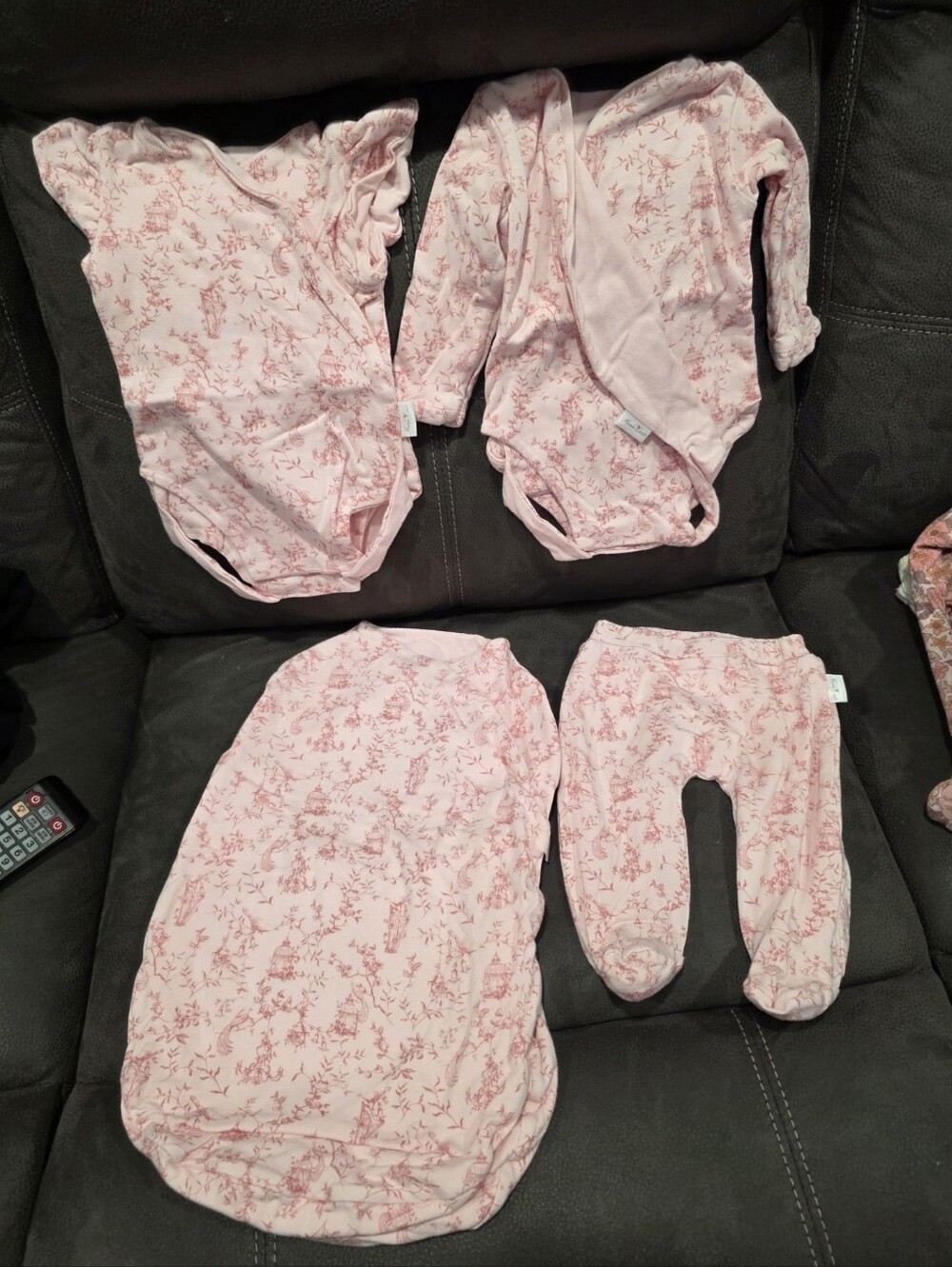 Pink Whimsical Garden/Floral Set. Reversible.